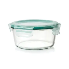 Round Snap Glass Container