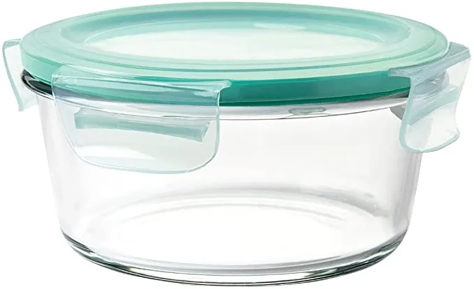 Round Snap Glass Container