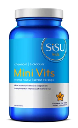Sisu Kids Mini-Vits - Orange (90 Chewable Star Tabs)