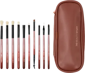 So Beauty Stuff  "SO EYES " - Luxury Vegan & Cruelty free 10pc Makeup Brush Set