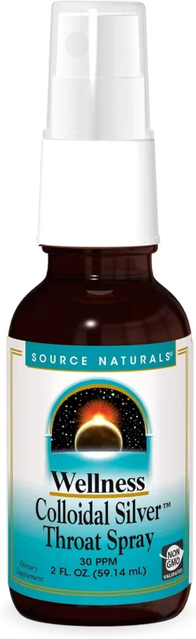 Source Naturals Wellness Colloidal Silver 30 PPM Liquid Spray Bottle - 2 Fluid oz