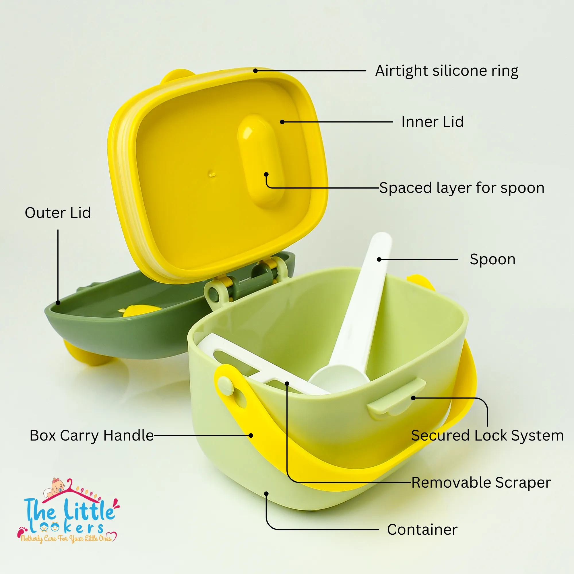 THE LITTLE LOOKERS Baby Milk Storage Container I Baby Milk Powder Dispenser, Kids Milk Powder Storage Container
