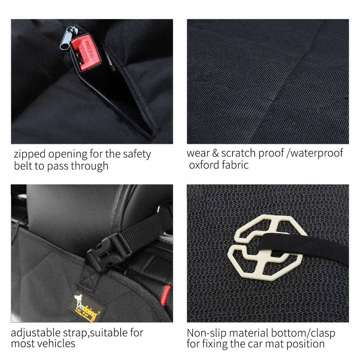 Triple Layers Dog Back Car Seat Cover Protector Hammock Noslip Pet Mat Cargo