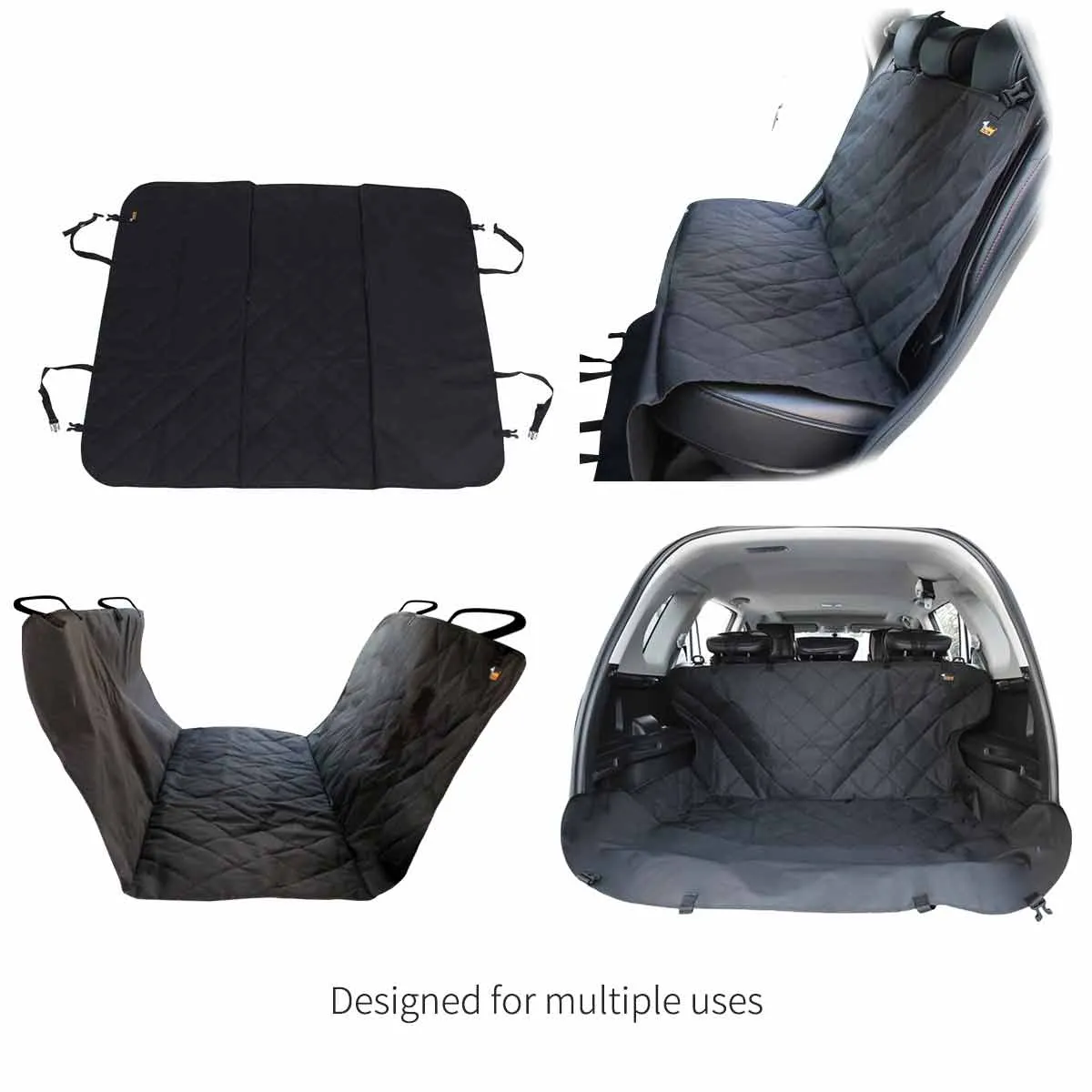 Triple Layers Dog Back Car Seat Cover Protector Hammock Noslip Pet Mat Cargo