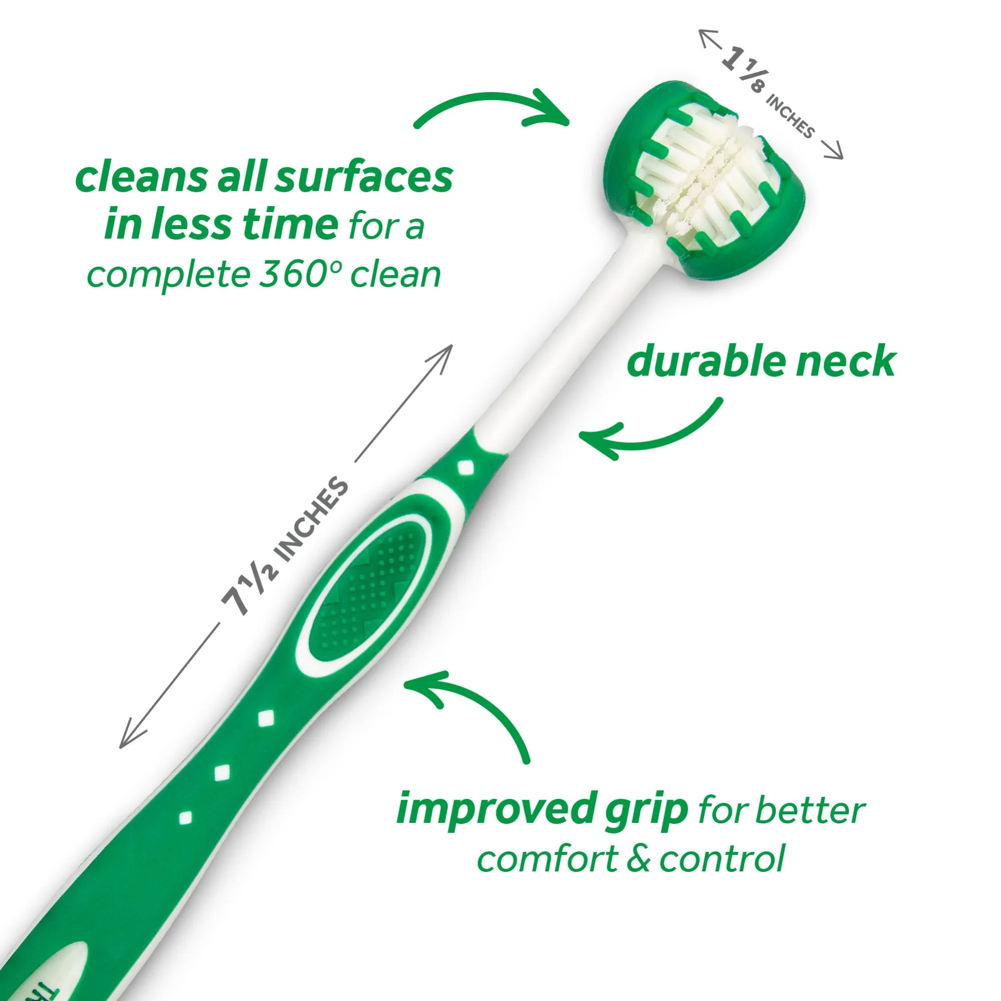 Tropiclean Fresh Breath Triple Flex Toothbrush For Large Dogs