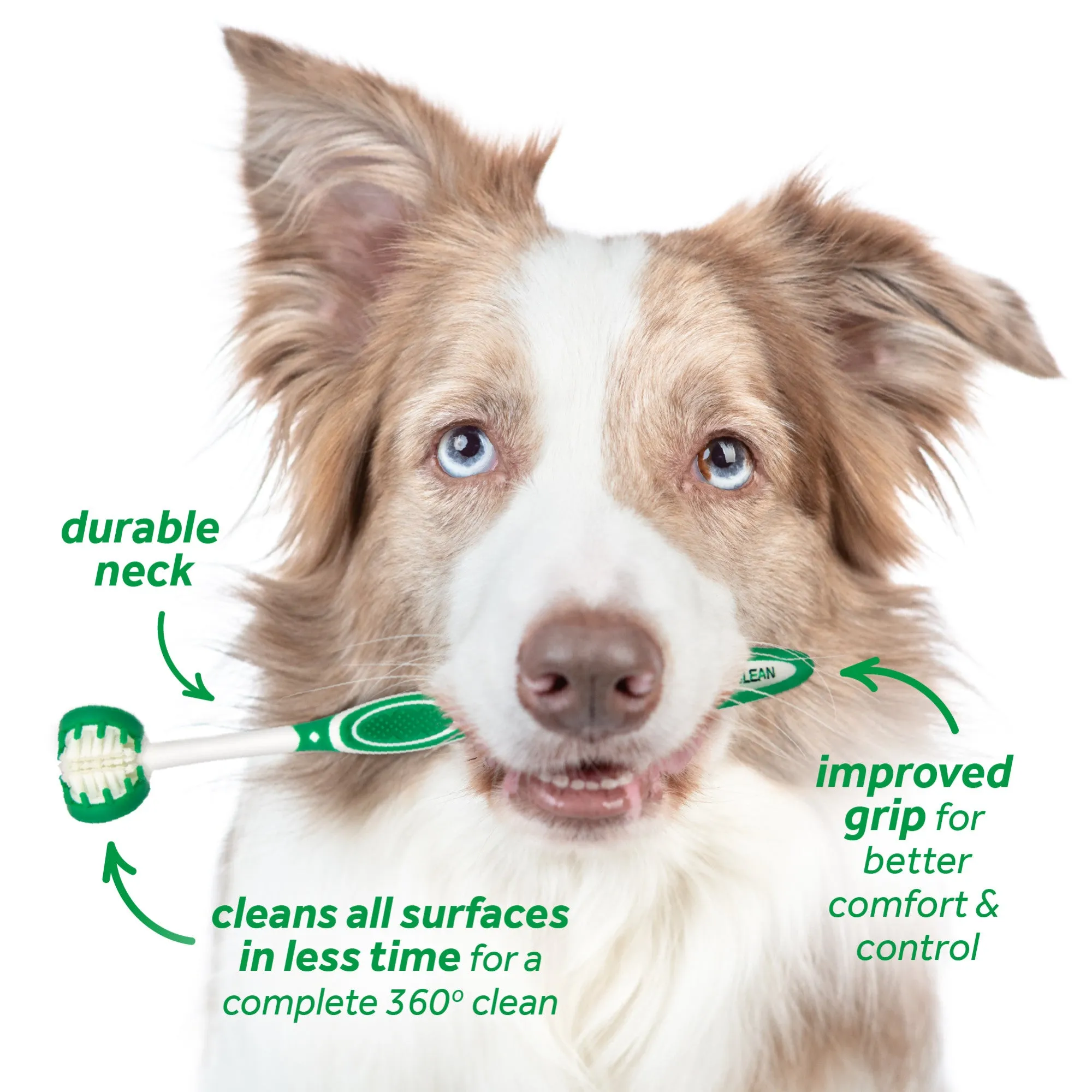 Tropiclean Fresh Breath Triple Flex Toothbrush For Large Dogs