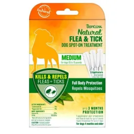 Tropiclean Natural Flea & Tick Spot On Treatment for Dogs