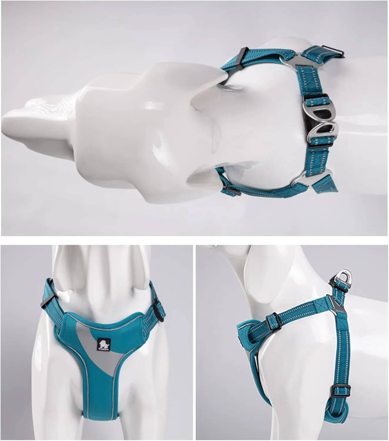 TRUE LOVE Dog Harness TLH5991 Anti Pull Safety Vest Step-in Style Harness for More Comfort and Less Tug Reflective Pet Harness by Truelove Blue