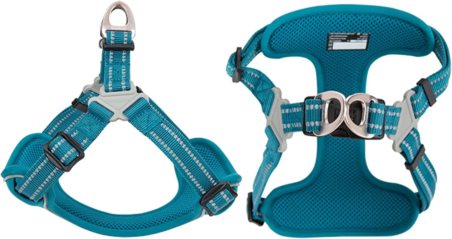 TRUE LOVE Dog Harness TLH5991 Anti Pull Safety Vest Step-in Style Harness for More Comfort and Less Tug Reflective Pet Harness by Truelove Blue