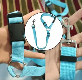 Two-in-One Pet Car Seat Belt & Leash - Adjustable Nylon Harness for Dogs & Cats