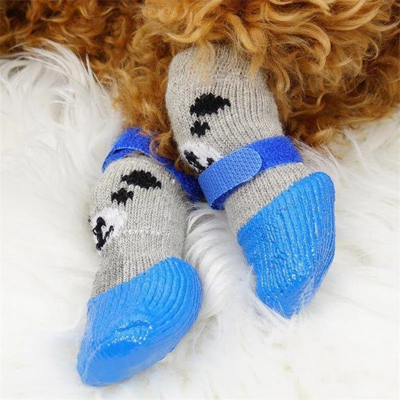 Waterproof Puppy Socks - 4 PCS Breathable Dog Shoes